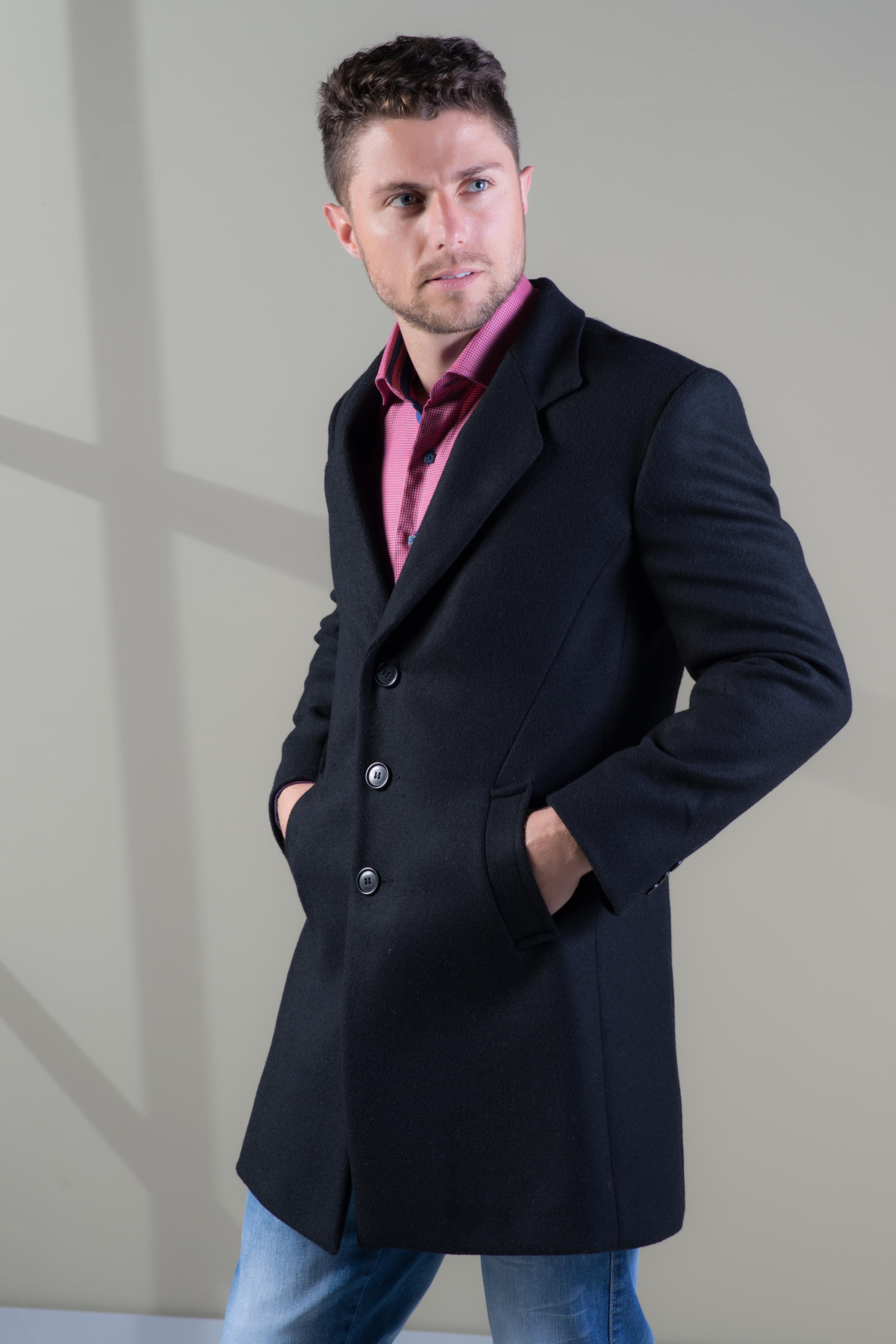 casaco masculino de lã