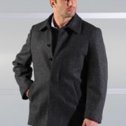 casaco de lã masculino preto