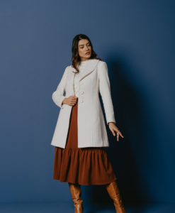 Casaco Feminino de Lã Gola Smoking.