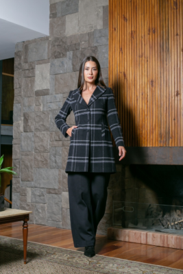 Casaco Clássico de Lã Tweed