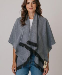 Ruana de Lã Dupla Face