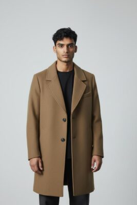 Sobretudo Masculino Curto de Lã